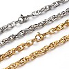 304 Stainless Steel Rope Chain Necklaces NJEW-O058-17-1