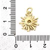 Sun Brass Micro Pave Cubic Zirconia Pendants KK-C134-11G-05-3