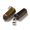 Natural Tiger Eye Pendants G-Z067-07P-04-2