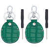 2 Sets Cowhide Pendant Keychains KEYC-CL0001-48-7