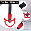 2Pcs ABS Plastic Devil Heart Rear Bumper Warning Handle Ring HJEW-SP0001-51B-6