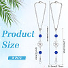2Pcs Alloy Flower Pendant Decorations HJEW-ME0001-07B-2