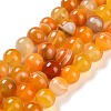 Natural Striped Agate/Banded Agate Beads Strands G-Z060-A01-C25-1