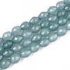 Natural Dyed White Jade Beads Strands G-T142-89B-4