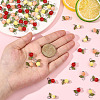120Pcs 3 Colors Acrylic Pendants OACR-SC0002-58-4