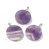 Natural Mixed Stone Pendants G-P491-03P-2