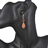 Synthetic Goldstone Teardrop Dangle Earrings EJEW-JE06601-01-3