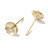 Brass Studs Earrings Finding KK-K383-01E-G-2