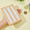 3-Slot Rectangle Bamboo Ring Display Tray Stands RDIS-WH0002-27A-3