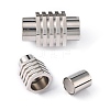 Smooth 304 Stainless Steel Magnetic Clasps with Glue-in Ends STAS-C005-1-1