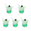 Transparent Resin Big Pendants RESI-TAC0019-04A-1