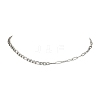 4.5MM 04 Stainless Steel Figaro Chain Paperclip Chain Necklaces NJEW-JN05576-1