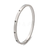 304 Stainless Steel Rhinestone Bangles for Women BJEW-Z092-05P-5