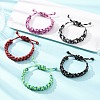 5Pcs 7 Inner Cores Polyester & Spandex Cord Braided Bracelets for Men Women BJEW-JB12571-2