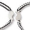 2Pcs 2 Color Alloy Enamel Yin Yang Matching Pendant Necklaces Set BJEW-TA00186-4