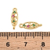 Brass Pave Cubic Zirconia Connector Charms KK-H533-08B-G-3