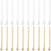 50Pcs 2 Colors Rack Plating Brass Curb Chain Extender KK-BBC0022-90-1