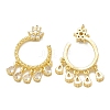 Brass Micro Pave Cubic Zirconia Charms KK-P228-40G-1