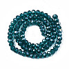 Electroplate Glass Beads Strands X-EGLA-A034-T6mm-B25-2