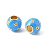 Brass Enamel European Beads KK-CBA9CBD-23G-2