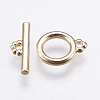 Brass Toggle Clasps KK-G333-18G-NF-2