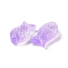 Transparent Spray Painted Glass Beads X1-GLAA-I050-10B-2