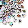 Rainbow Iridescent Printed Opaque Acrylic Beads OACR-D316-01B-02-1