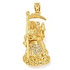 Rack Plating Brass Micro Pave Cubic Zirconia Pendants KK-Z063-09G-03-1