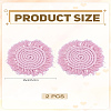 2Pcs Hand-woven Ccotton Thread Cup Mats AJEW-LP0006-37C-2
