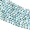 Natural Larimar Beads Strands G-K376-A03-4mm-4