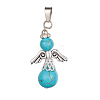 Synthetic Turquoise Pendants PALLOY-F251-02AS-1