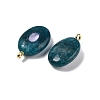 Natural Apatite & Cubic Zirconia Pendants X-G-Z076-01G-09-2