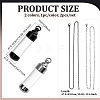 2Pcs 2 Styles Clear Acrylic Column Perfume Bottle Necklaces NJEW-PH0001-38-2