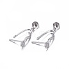 Anti-Tarnish Rhodium Plated 925 Sterling Silver Pendant Bails STER-L058-004P-1