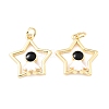 Brass Enamel Pendants KK-K250-29G-1