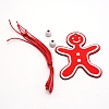 Christmas Theme Wood Pendant Decorations HJEW-CJC0003-02-2