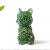 Gemstone Resin Carved Prayer Fox Statue Home Decoration PW-WG7B3B9-08-1