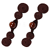 12Pcs Polyester Resin Cheongsam Buckle for Chinese Formal Dress DIY-CY0001-86D-6