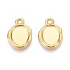 304 Stainless Steel Pendant Cabochon Settings X-STAS-T067-11G-1