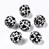Printed Natural Wooden Beads X-WOOD-R270-07A-1