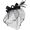 Gauze Mesh Veil Cloth with Aligator Hair Clip AJEW-WH20018-97A-7