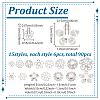 90Pcs 15 Styles Brass Bead Caps KK-PH0012-19A-2