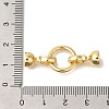 Brass Fold Over Clasps KK-K389-018G-3