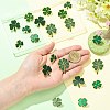 20Pcs 5 Styles Saint Patrick's Day Clover Alloy Enamel Lapel Pin Back Brooches for Backpack Clothes JEWB-CJ0003-65-4