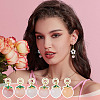 6Pcs Natural Agate Peach Charms G-OC0006-02-5