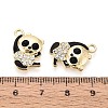 Alloy & Enamel & Crystal Rhinestone Pendants PALLOY-T095-12KCG-3