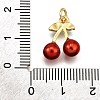 Brass Enamel Pendants KK-K401-47A-G-3