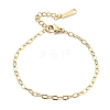 304 Stainless Steel Cable Chain Bracelet for Women BJEW-B064-13G-1