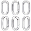 6Pcs Stainless Steel Spring Gate Rings STAS-BBC0008-34A-1
