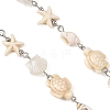 ABS Imitation Pearl & Synthetic Turquoise Beaded Chains AJEW-JB01668-2